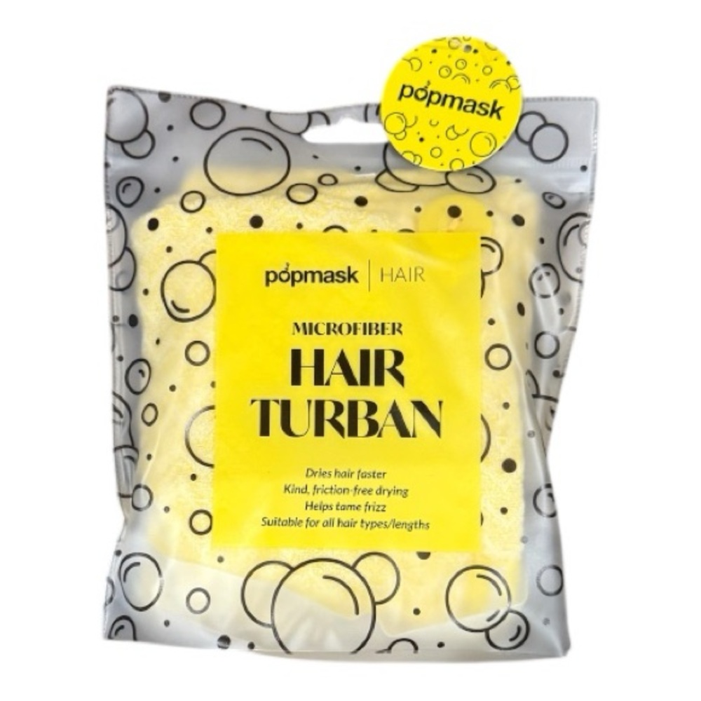 Yellow Microfiber Hair Turban
